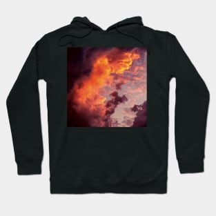 Clouded Sky Scene, Vintage Wall Art, Cloudy Sky Landscape, Sunny Sky, Sunrise Sunset, summer skies Hoodie